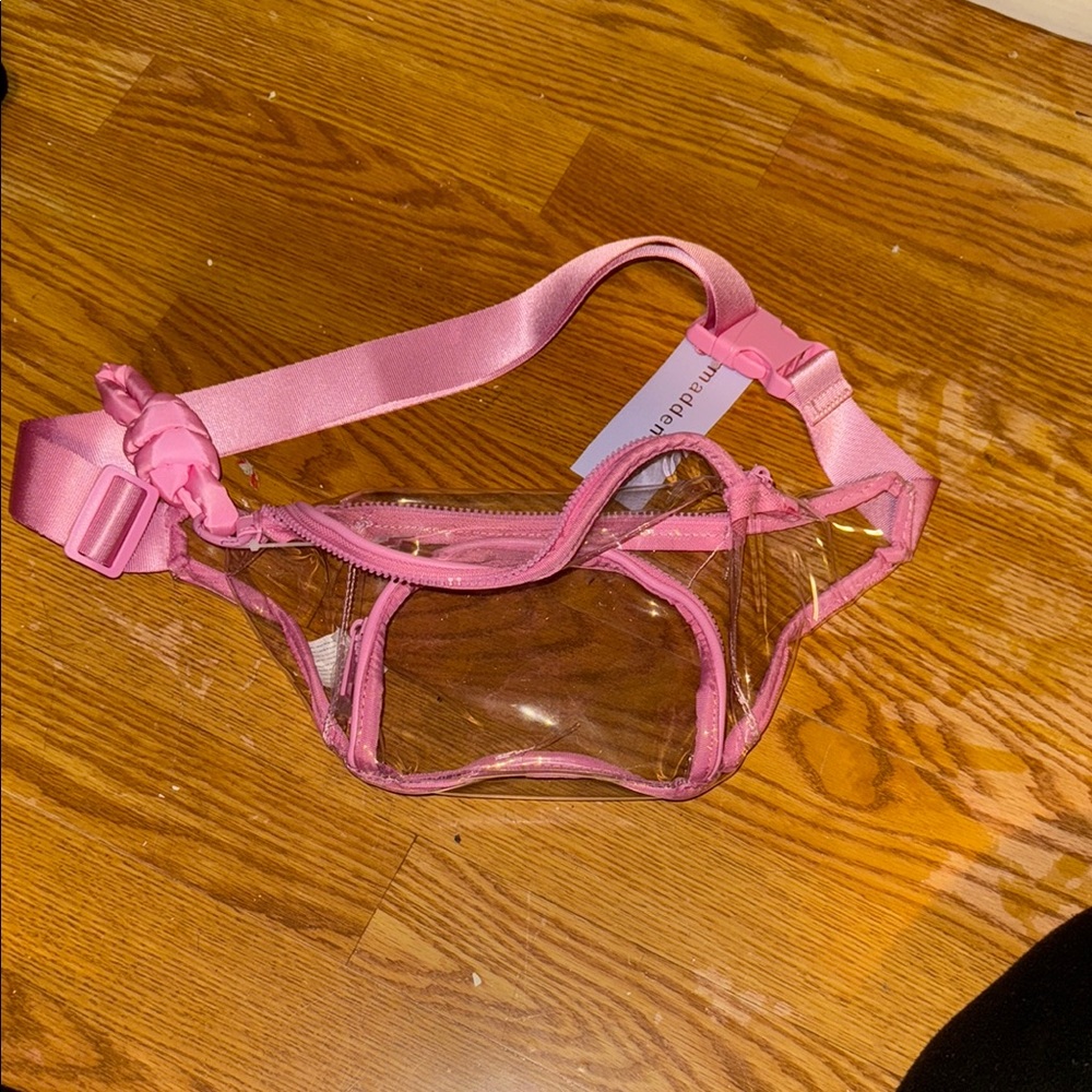 Madden Girl Pink Clear Travel Bag